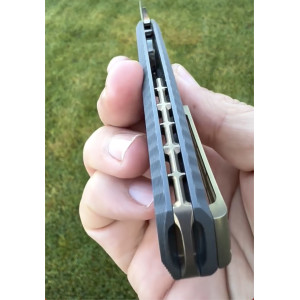 ГАТОР (GATOR) колекційний складний ніж ручної роботи студії LESBAR KNIVES, RWL-34™ 61-62 HRC. Photo 3